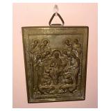 19th C. Brass Amulet - Jesus with Disciples -