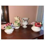 Vintage English Porcelain Floral Bouquets