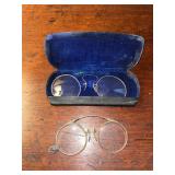 C. 1917 Pair of 12KT Gold Prince Nez Glasses