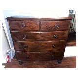19th C. Mahogany Bow Front Chest of Drawers