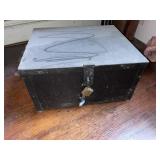 Vintage Large Metal Strong Box w/ Lock