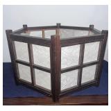 Vintage Hexagonal Shoji-Style Lithopane Lamp