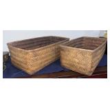 C. 1920 Japanese Woven Kori Kimono Baskets - 2