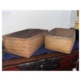 C. 1920 Japanese Woven Kori Kimono Baskets - 2