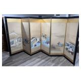 C. 1920 Japanese 6-Panel Byobu Room Divider