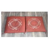 Vintage Pair of Japanese Zubuton Pillows