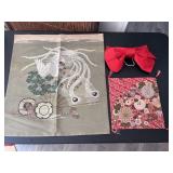 Pair of Japanese Silk Brocade Ceremonial Cloths