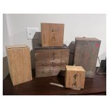 Collection of Vintage Japanese Wood Boxes - 5