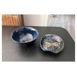 Vintage Mara Stoneware Spoon Rest & Bowl