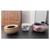 Vintage Japanese Bean Pot & Incense Holders