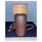 Vintage Japanese Bizen Ware Vase w/ Box