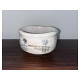 Vintage Japanese Ceramic Tea Bowl w/ Shino Glaze