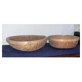 Vintage Japanese Shallow Rim Bamboo Baskets