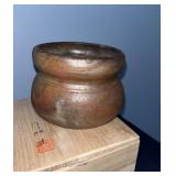 Vintage Japanese Tamba Pottery Tea Bowl w/ Box