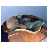 Vintage Japanese Oblong Stoneware Plate