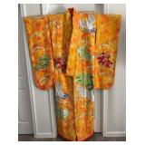 Vintage Japanese Uchikake Silk Embroidered Kimono