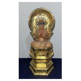 Vintage Vairocana Buddha Gilded Statue