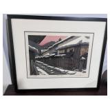 C. 1992 Katsuyuki Nishijima Signed Woodblock Print