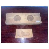 C.1930 Japanese Wooden Carved Kashigata Cake Molds