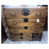 1890 Japanese Kakesuzuri Tansu Chest