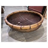 C. 1940 Japanese Bamboo & Reed Harvest Basket