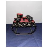 C.1940 Japanese Hina Doll Lacquer Tea Ceremony Set