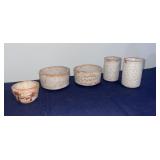 Vintage Japanese Shino Tea Cups & Bowls