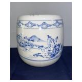 C. 1900 Japanese Ceramic Blue & White Hibachi