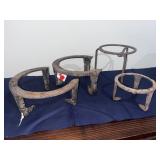 19th C. Cast Iron Gotoku Stands