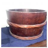 Vintage Japanese Wooden Bucket; Signed