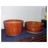 Vintage Japanese Lacquer Wooden Buckets - 2