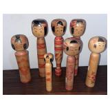 Vintage Japanese Wooden Kokeshi Dolls - 7