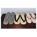 Vintage Japanese Kimono Zori Geta Sandals - 3
