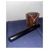 19th C. Japanese Kiseru Wood Tobacco Pouch