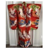 Vintage Japanese Silk Embroidered Kimono