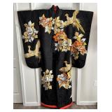 Vintage Japanese Silk Embroidered Kimono