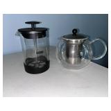 Pair of Bodum French Press & Clear Teapot