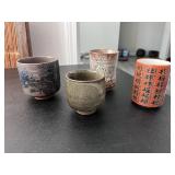 Vintage Japanese Hand Made Chawan & Tea Cups