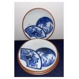 C. 1910 Japanese Igezara Blue/White Plates - 4