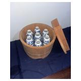 Vtg Japanese Porcelain Blue / White Gourd Bottles