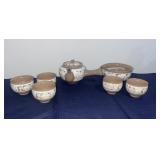 Vintage Japanese Kyusu Porcelain Tea Set