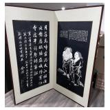 C. 1920 Japanese 2-Panel Byobu Room Divider