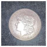 C 1885 Morgan Silver Dollar 'No Mint mark'