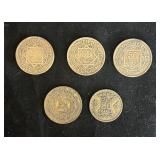 C 1952 Morocco 50 Francs & 20 Franc Coins