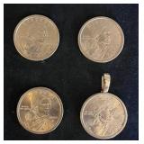 2000-P-2001-P US Sacagawea Dollar Coins (4)