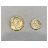 C 1954 Venezuela 1 Bolivar (silver)