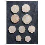 C 1955-79 Assorted United Kingdom Coins (9)