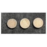 C 1853, 1876, 1878 Liberty Seated US Dimes
