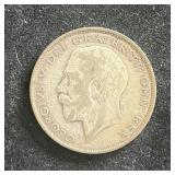 C 1923 United Kingdom 1/2 Crown Coin