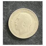 C 1921 United Kingdom 1/2 Crown Coin